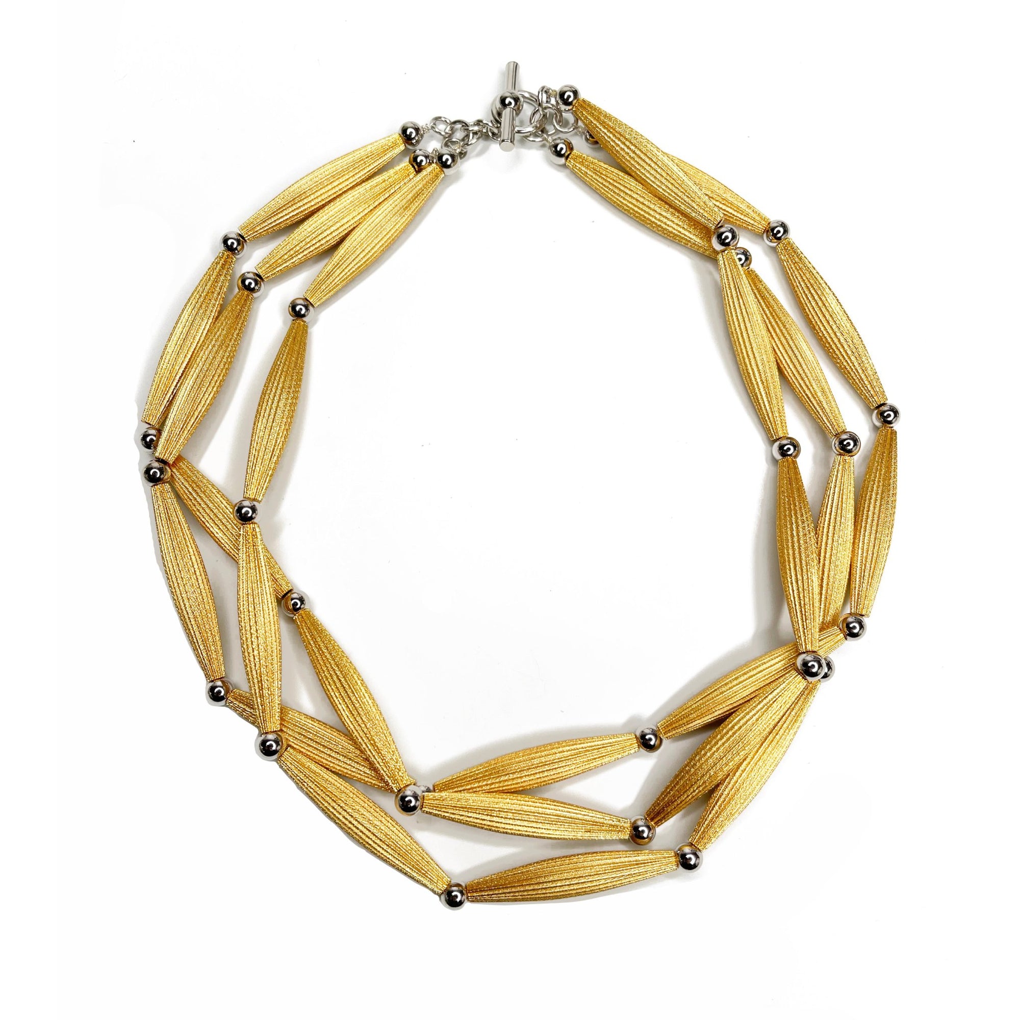 3 Strand Textured Cone Necklace | Erica Zap Designs