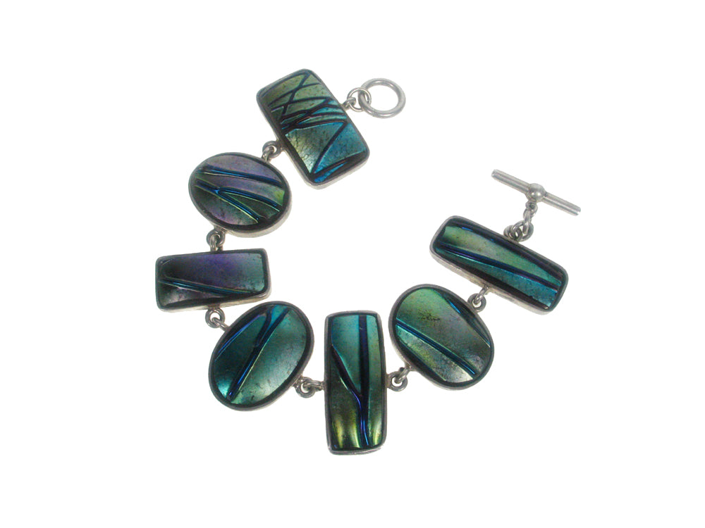 One-of-a-Kind Brioni Art Glass & Sterling Bracelet | Erica Zap Designs