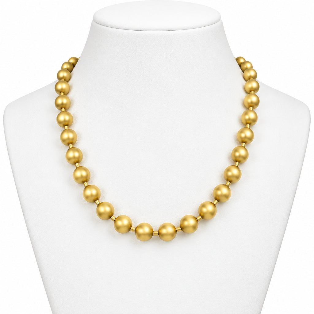 Shiny Gold Bead Chain Necklace | Erica Zap Designs