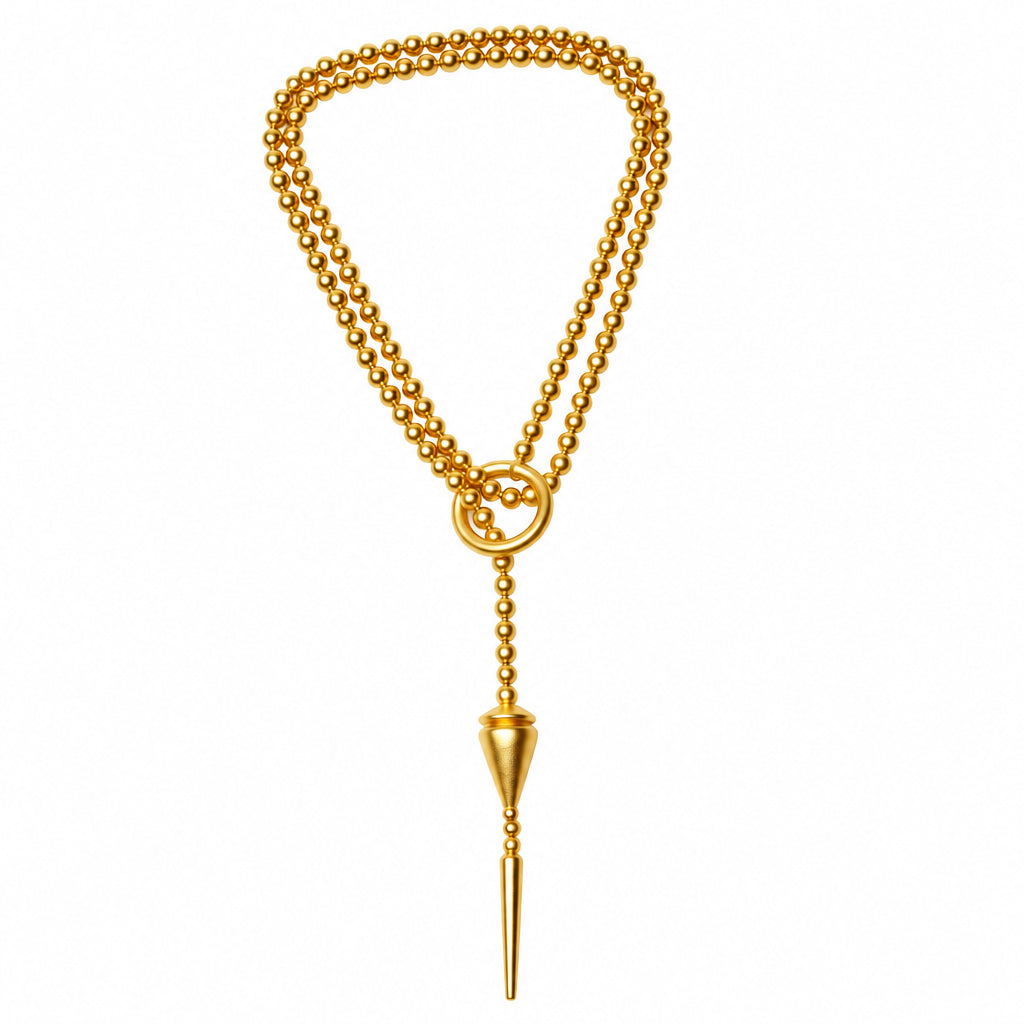 Geometric Bead Chain Lariat | Erica Zap Designs