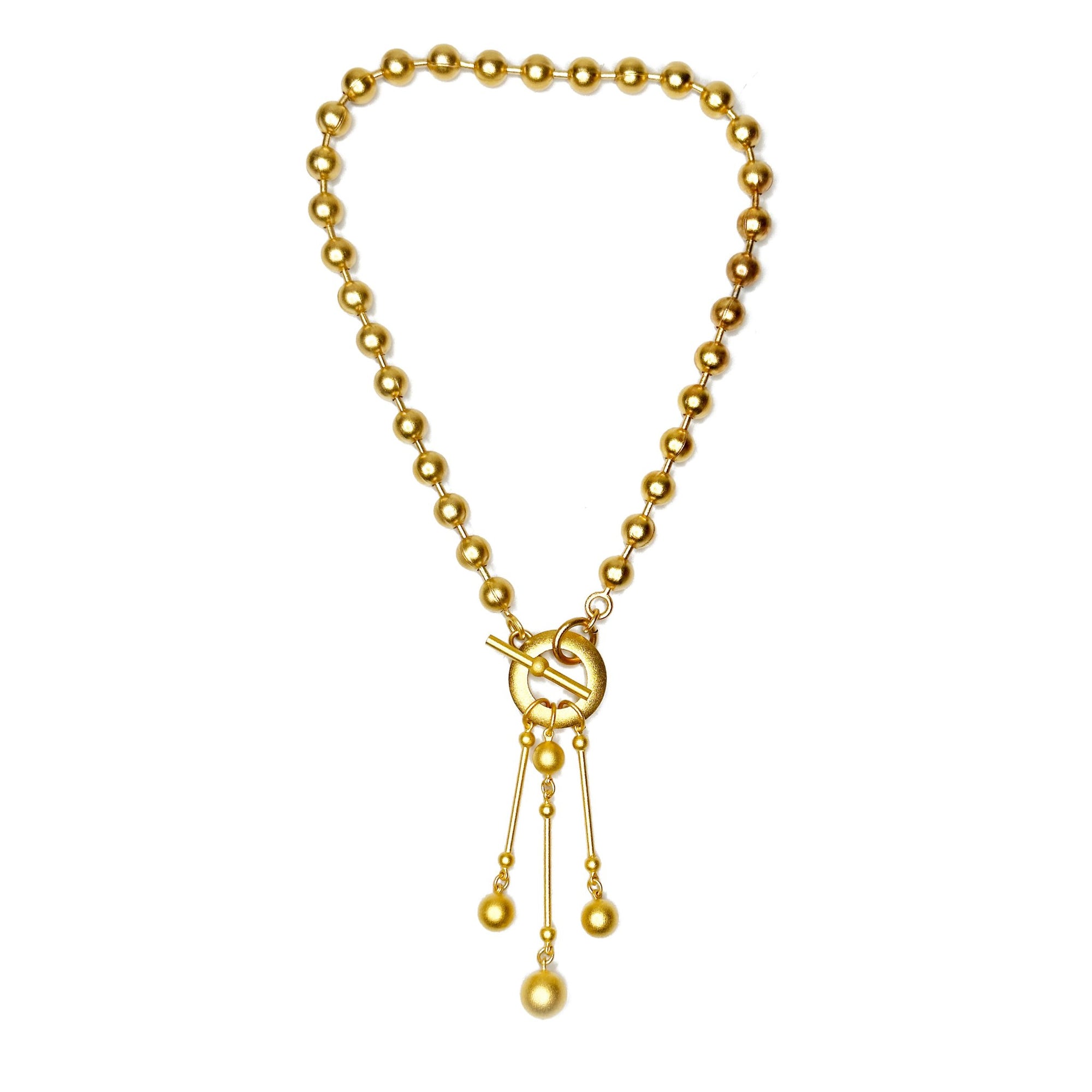 Ball Drop Bead Chain Necklace | Erica Zap Designs