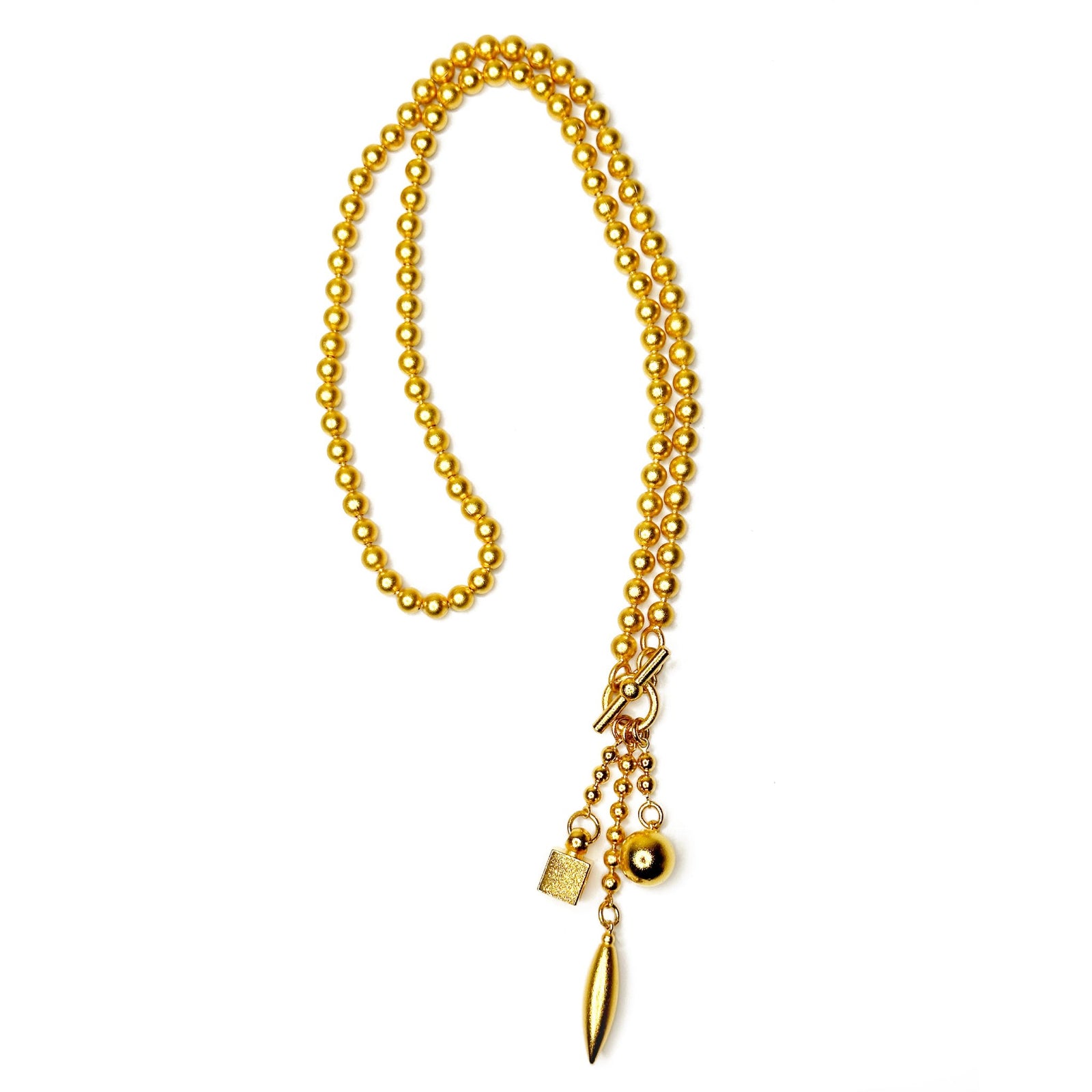 Geometric Drop Bead Chain Necklace | Erica Zap Designs