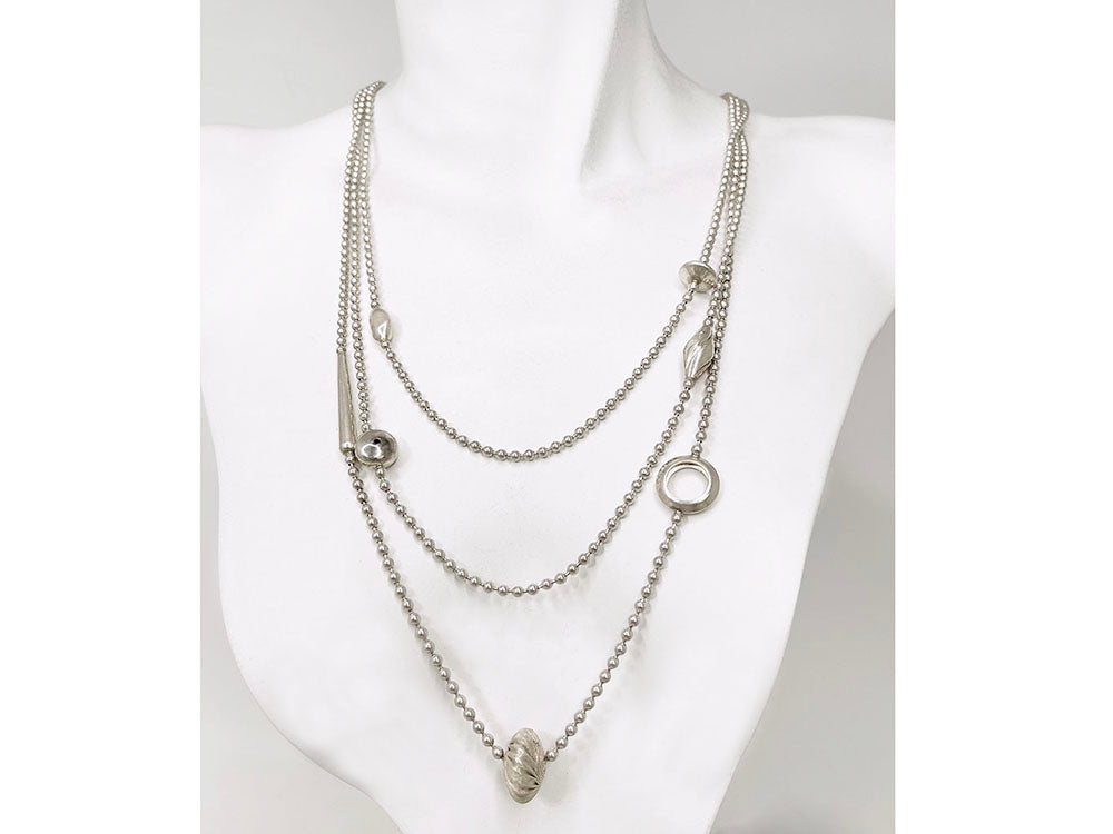 3-Strand Graduated Sterling Necklace | Erica Zap Designs