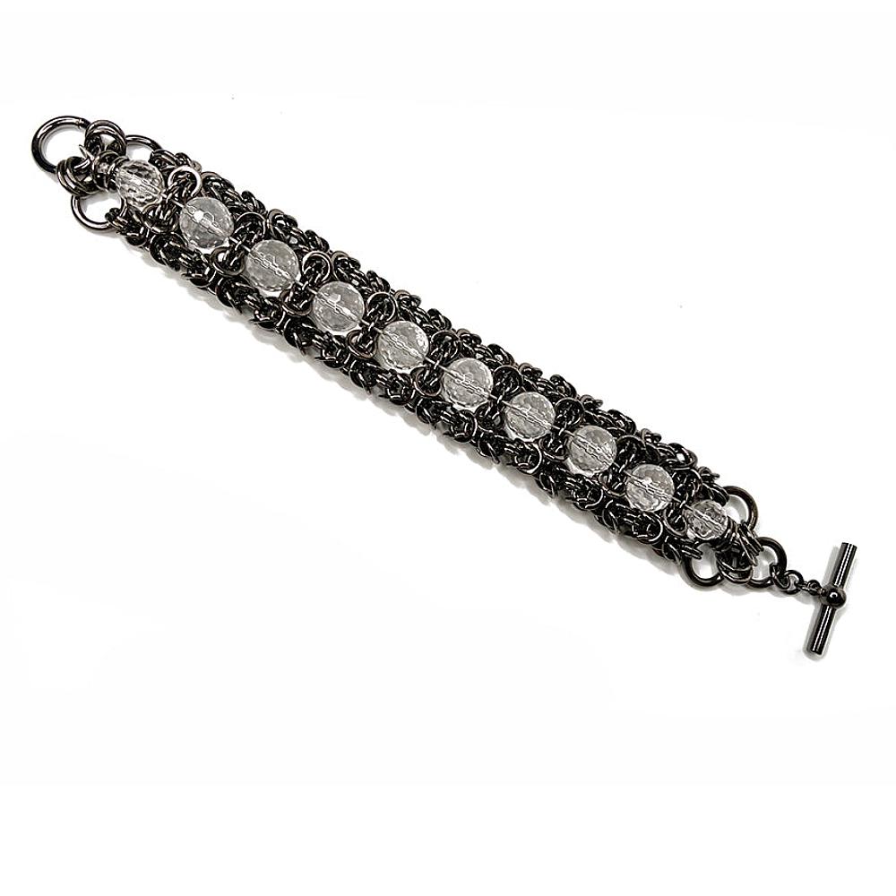 Byzantine Link Bracelet With Crystal | Erica Zap Designs