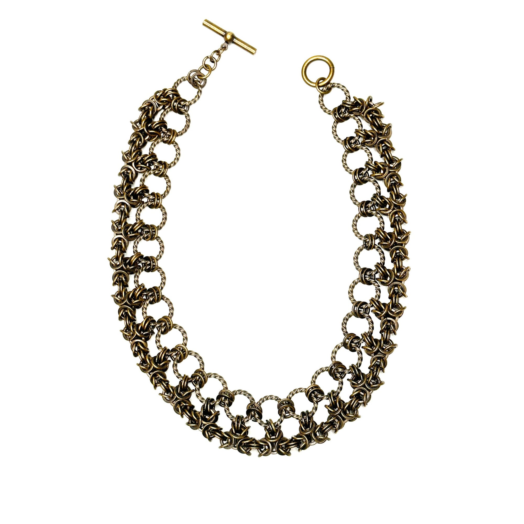 Antique Brass Byzantine Chain Necklace | Erica Zap Designs