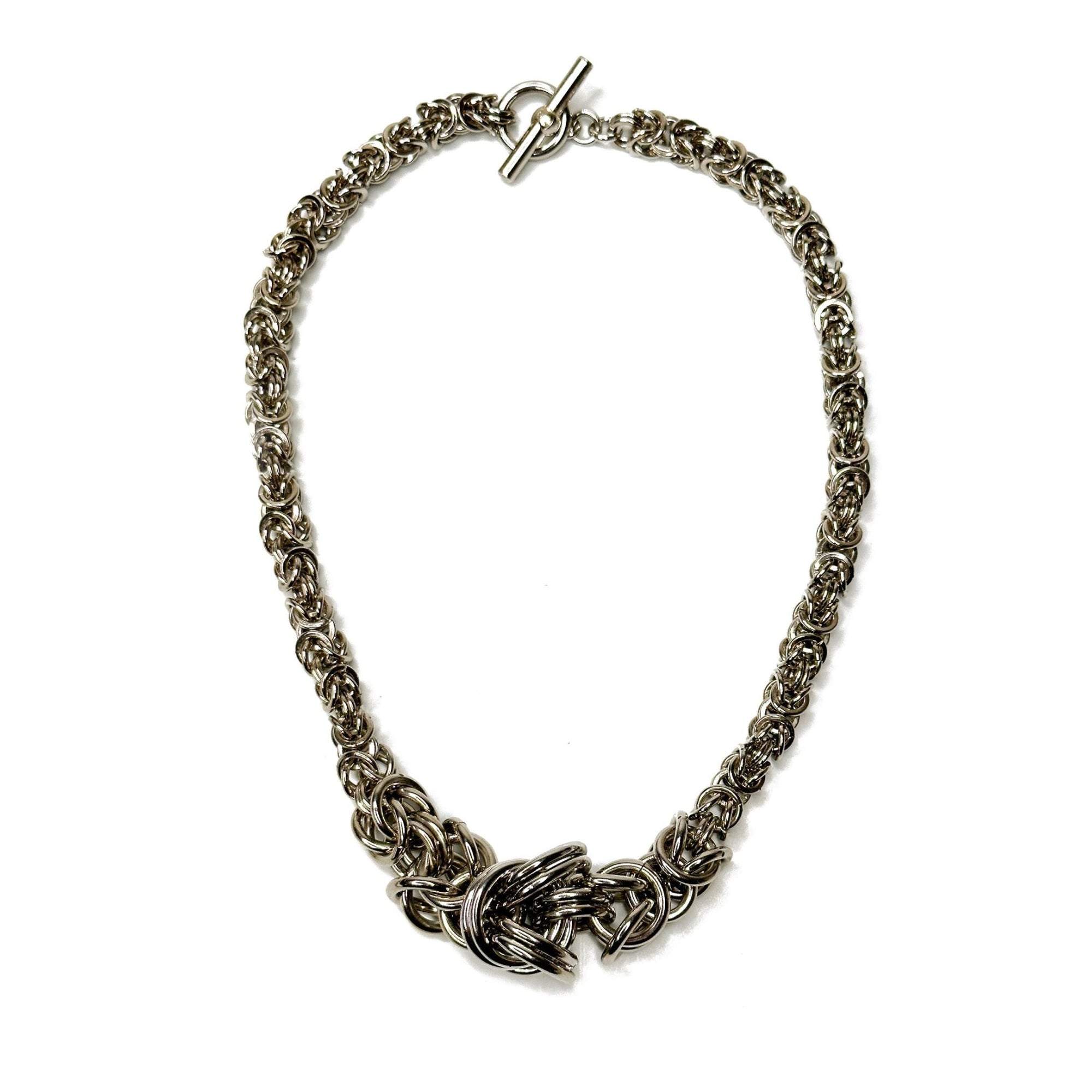 Rhodium  Byzantine Knot Necklace | Erica Zap Designs