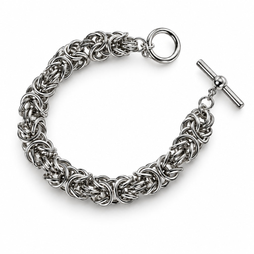 Men's Bizantine Link Metal Bracelet | Erica Zap Designs