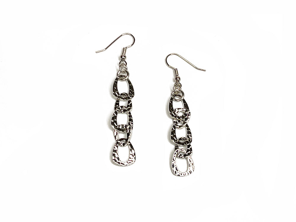 Hammered Link Earrings | Erica Zap Designs