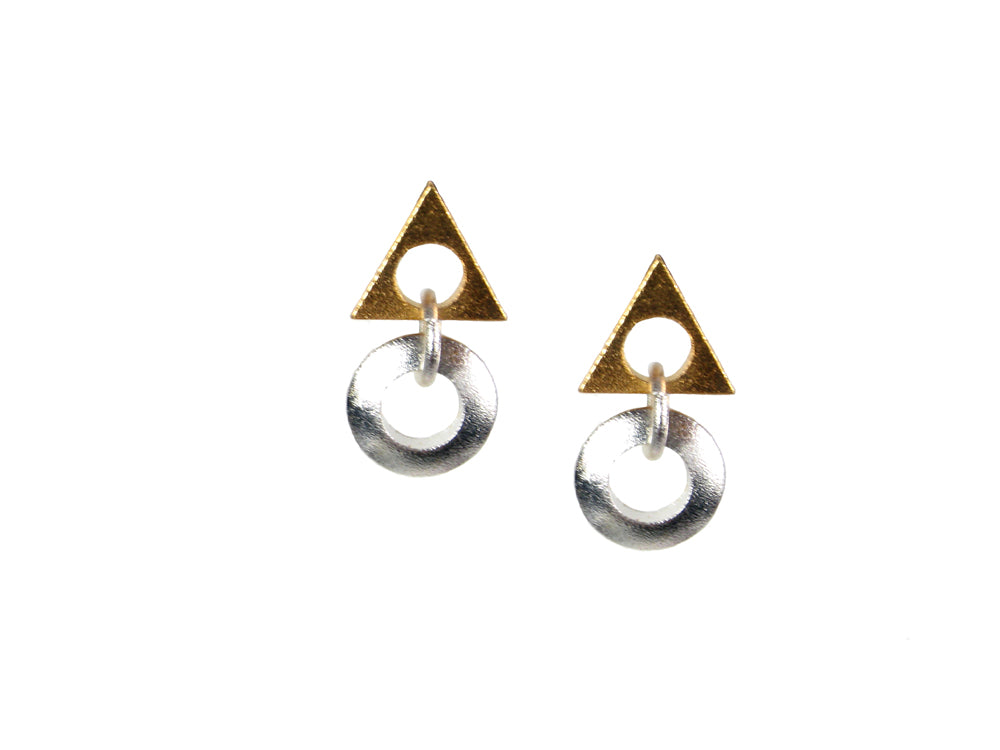 Triangle and Circle Earrings | Erica Zap Designs