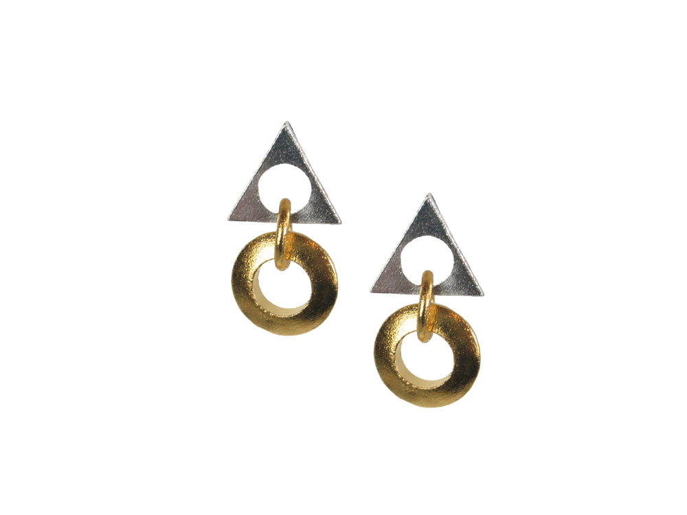 Triangle and Circle Earrings | Erica Zap Designs