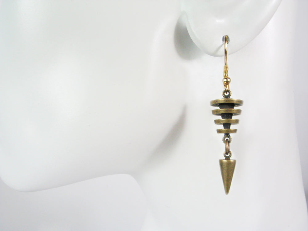 Turned Drop Earrings with Cone | Erica Zap Designs