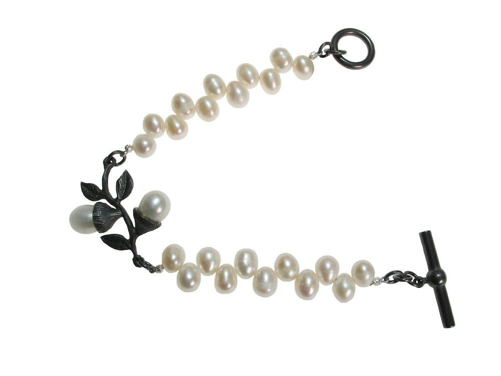 Pearl & Sterling Branch Bracelet | Erica Zap Designs