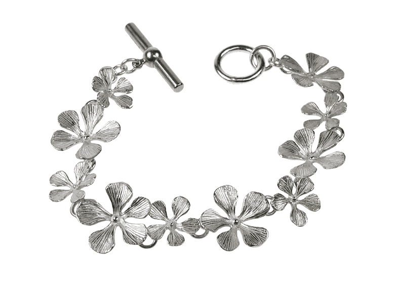 Sterling Textured Flower Bracelet | Erica Zap Designs