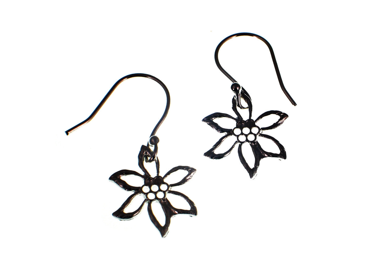 Small Sterling Flower Earrings | Erica Zap Designs