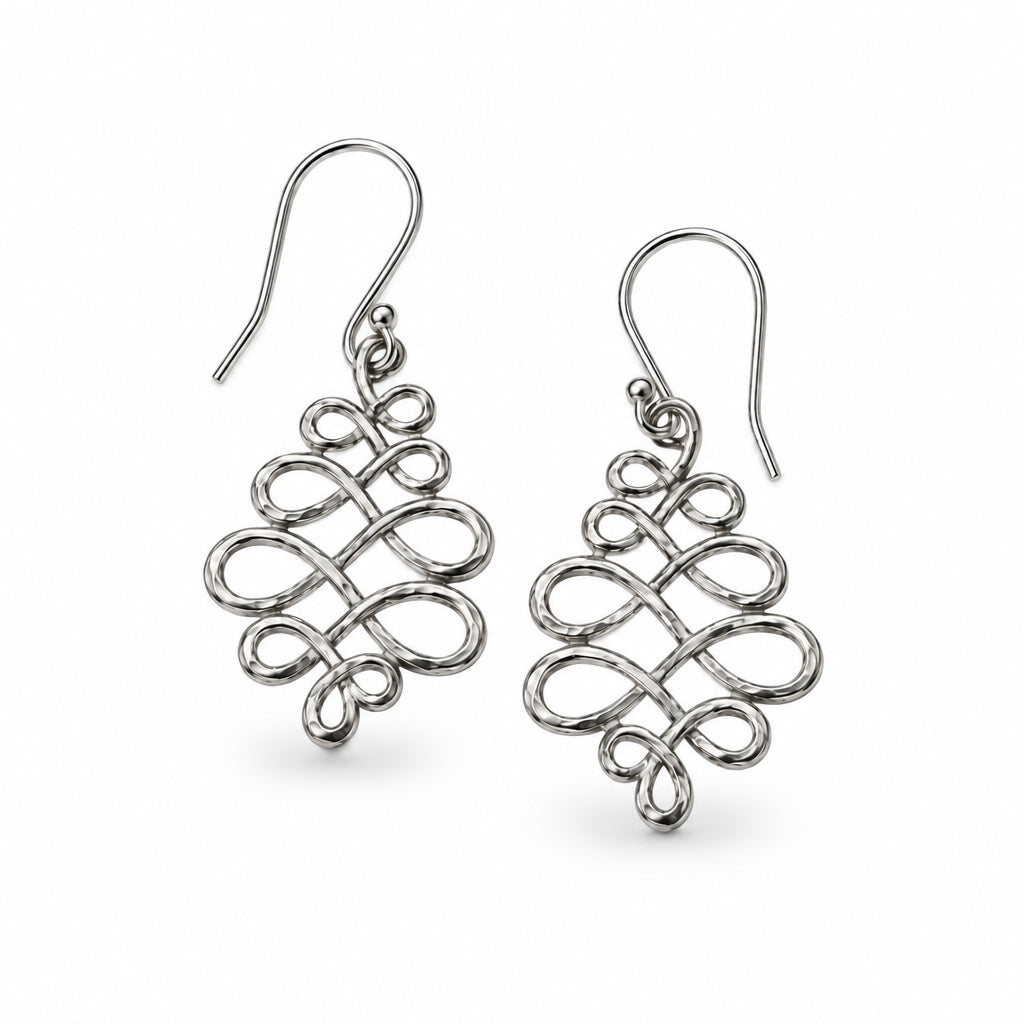 Scroll Pattern Sterling Earrings | Erica Zap Designs