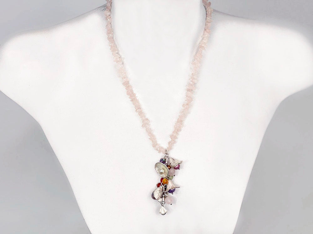 Rose Quartz Drop Necklace | Erica Zap Designs