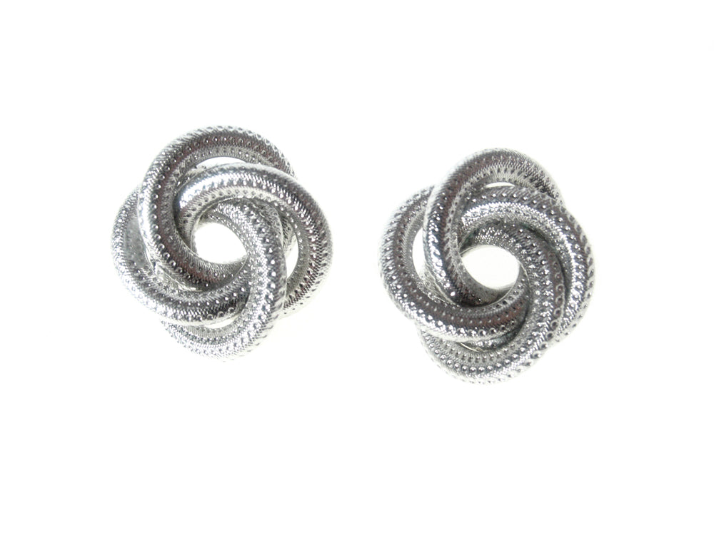 Textured Metal Knot Earrings | Erica Zap Designs