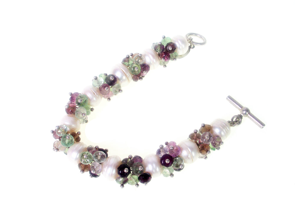 Pearl & Fluorite Stone Bracelet | Erica Zap Designs