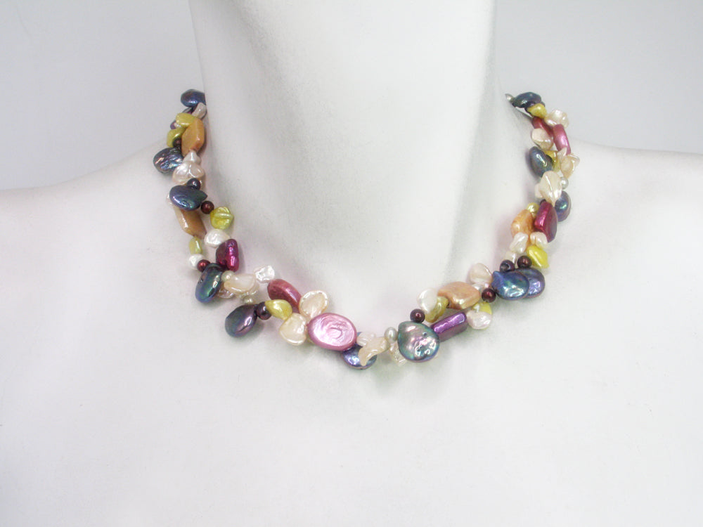 Coin and Keshi Pearl Necklace | Erica Zap Designs