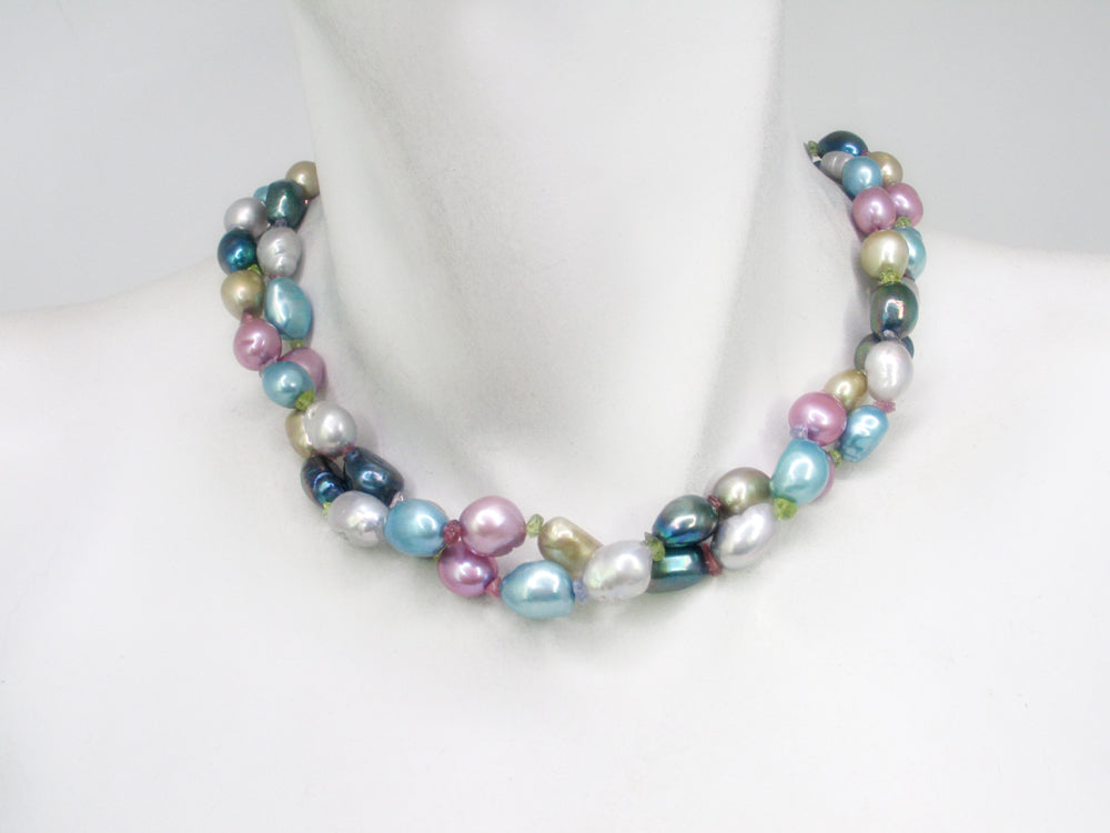 2-Strand Nugget Pearl & Stone Chip Necklace | Erica Zap Designs