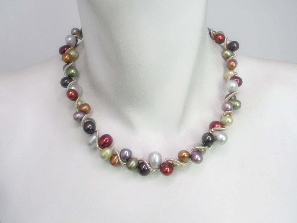 Large Pearl Spiral Necklace | Erica Zap Designs