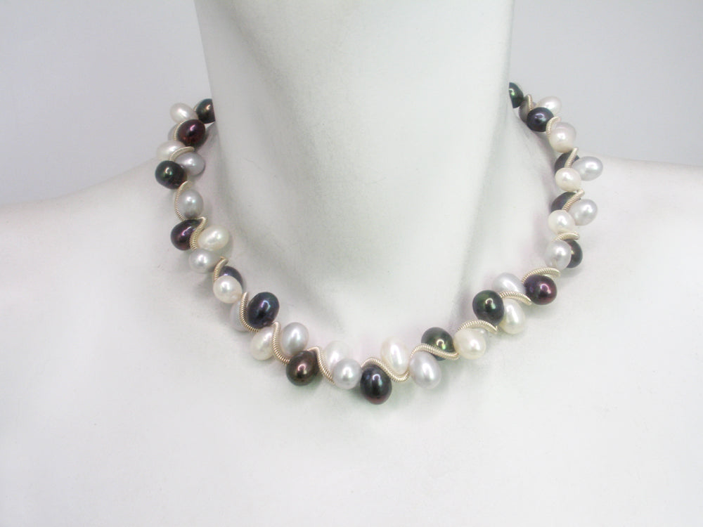 Large Pearl Spiral Necklace | Erica Zap Designs