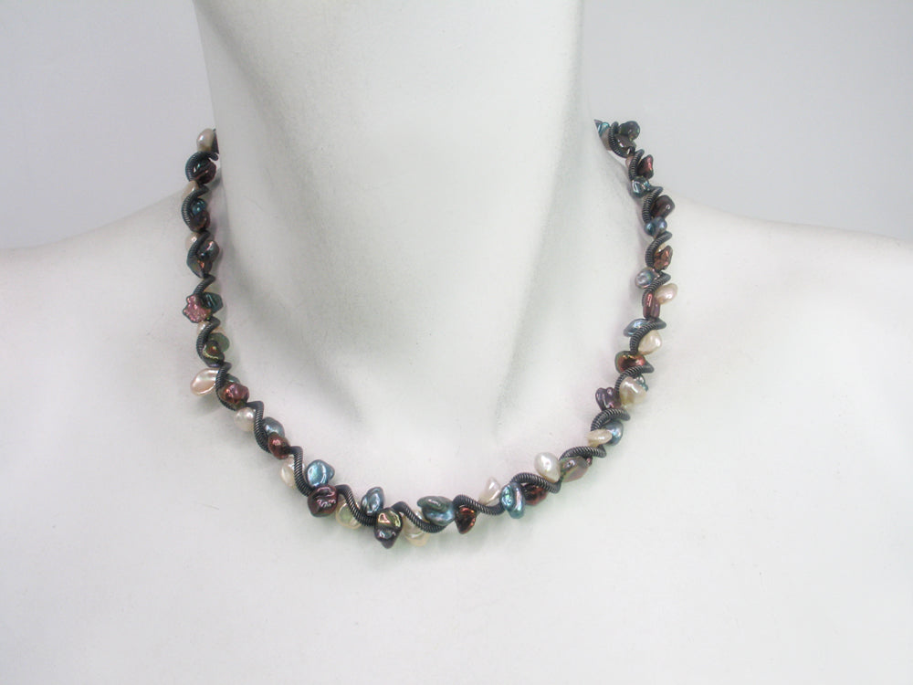 Keshi Pearl Twist Necklace | Erica Zap Designs