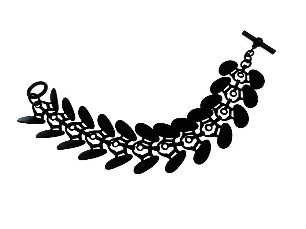 Black Petal Link Chain Bracelet | Erica Zap Designs