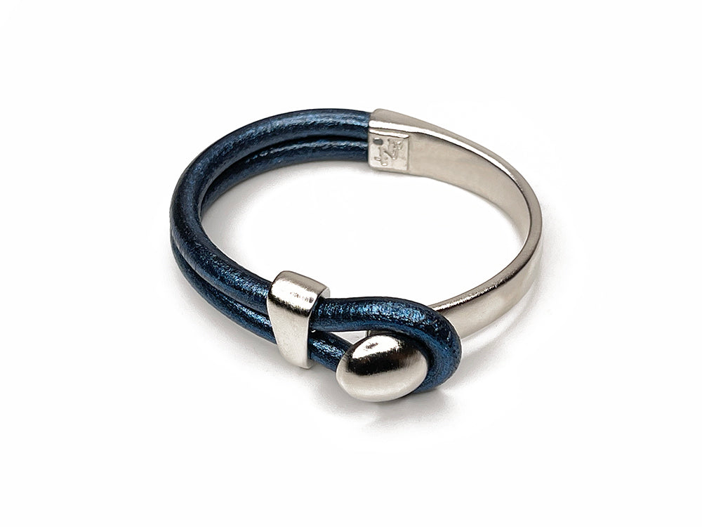 Colored Cord Leather Bracelet | Lasso Knob & Slide | Erica Zap Designs