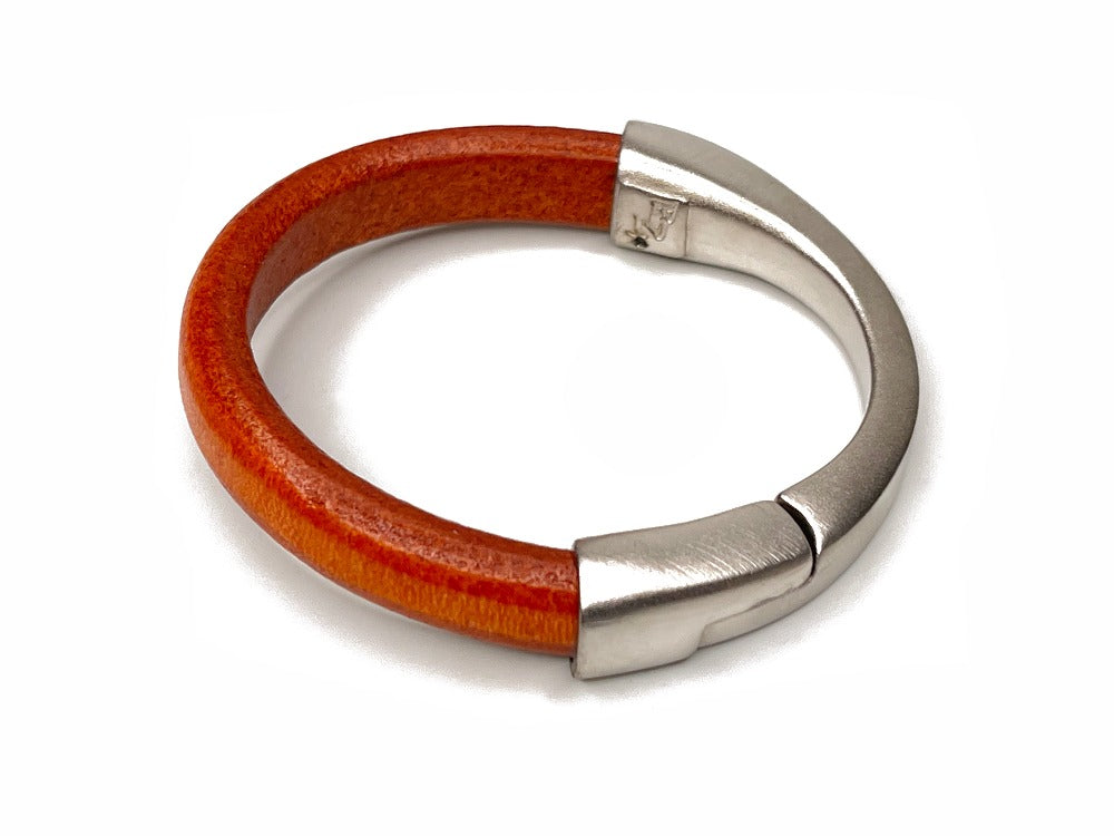 Colored Cord Leather Bracelet | Crescent Moon Magnetic Clasp | Erica Zap Designs