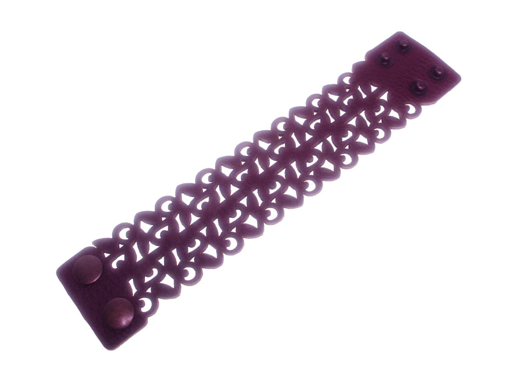 Laser Cut Leather Bracelet | Double Vine Pattern | Erica Zap Designs