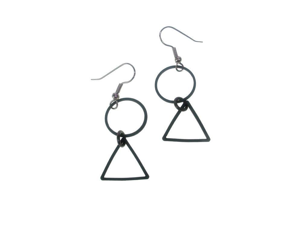 Circle and Triangle Earrings | Erica Zap Designs