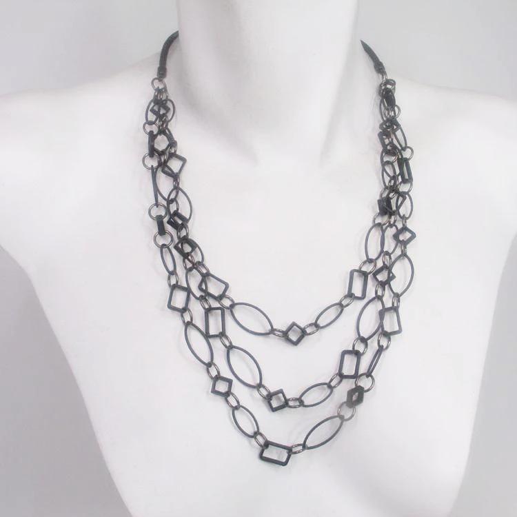3-Strand Geometric Necklace | Erica Zap Designs