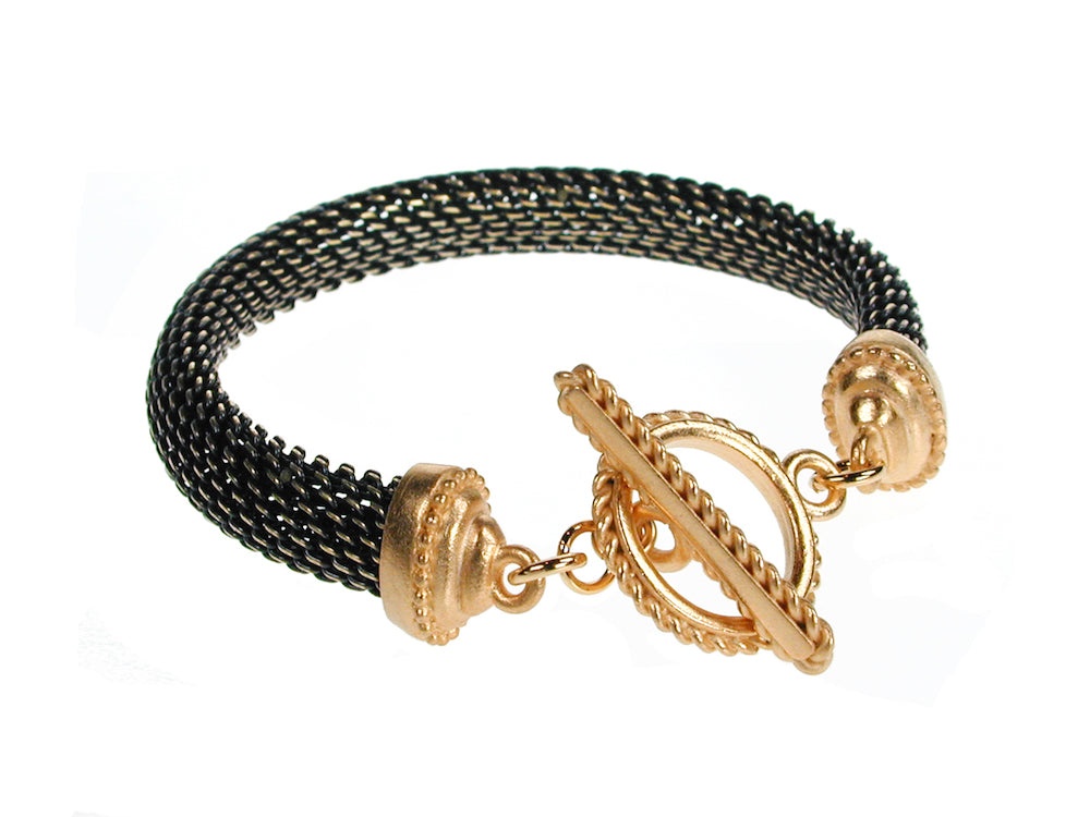 2-Tone Toggle Mesh Bracelet | Erica Zap Designs