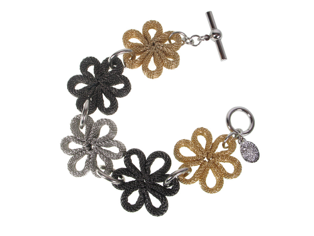 Flower Link Mesh Bracelet | Erica Zap Designs
