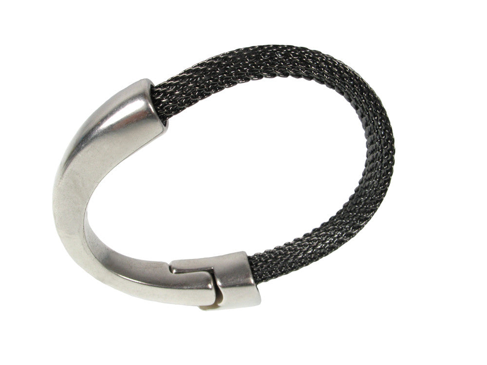 Mesh Bracelet with Crescent Magnetic Clasp | Erica Zap Designs