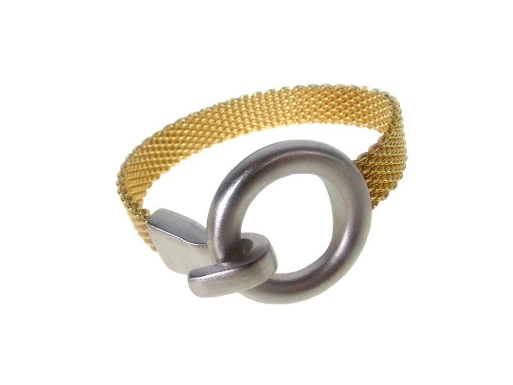 Flat Mesh Bracelet Circle Hook Clasp | Erica Zap Designs