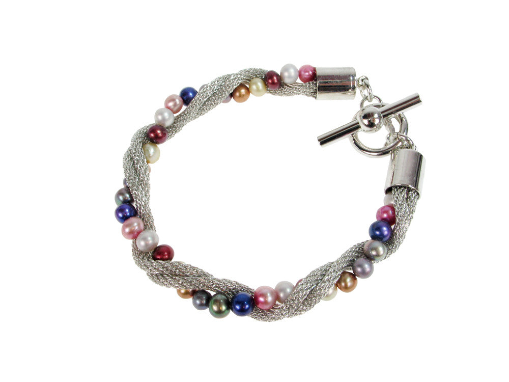 Mesh & Pearl Twist Bracelet | Erica Zap Designs