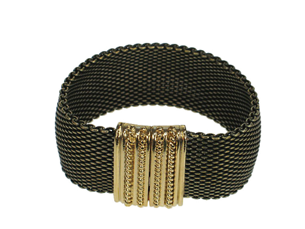 Domed Mesh Bracelet with Textured Magnetic Clasp | Erica Zap Designs