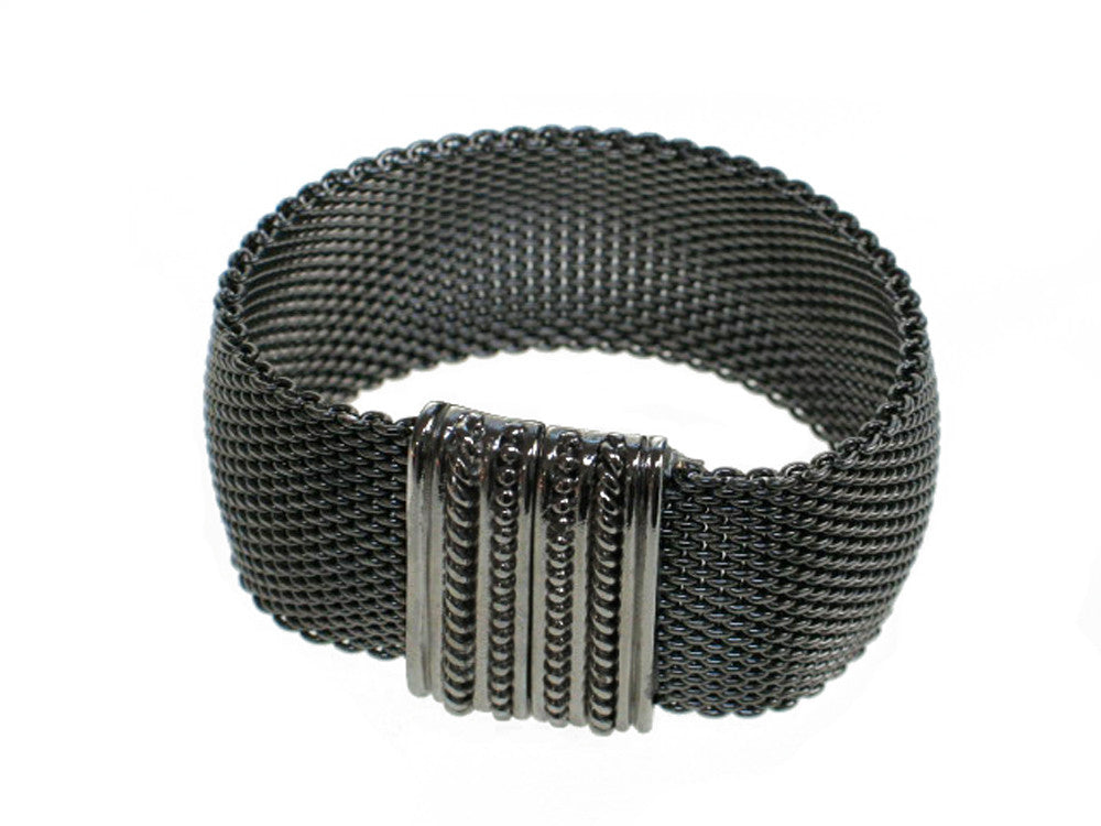 Domed Mesh Bracelet with Textured Magnetic Clasp | Erica Zap Designs