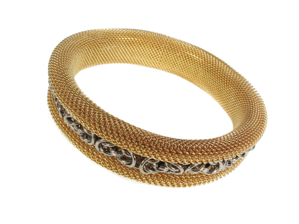 Rolled Mesh Bracelet With Insert Accent | Erica Zap Designs
