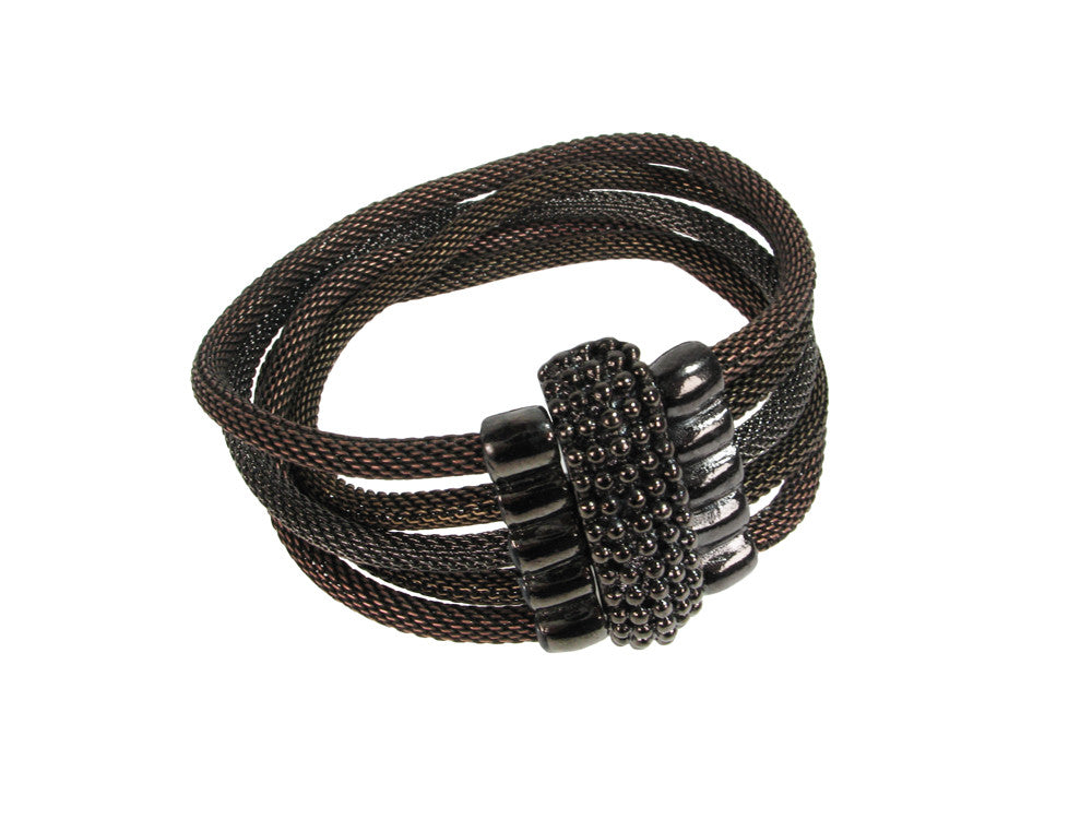 5-Strand Mesh Bracelet with Textured Magnetic Clasp | Erica Zap Designs
