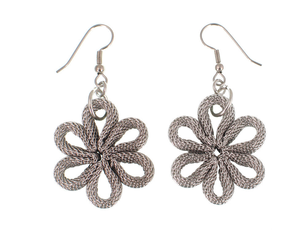Flower Mesh Drop Earrings | Erica Zap Designs