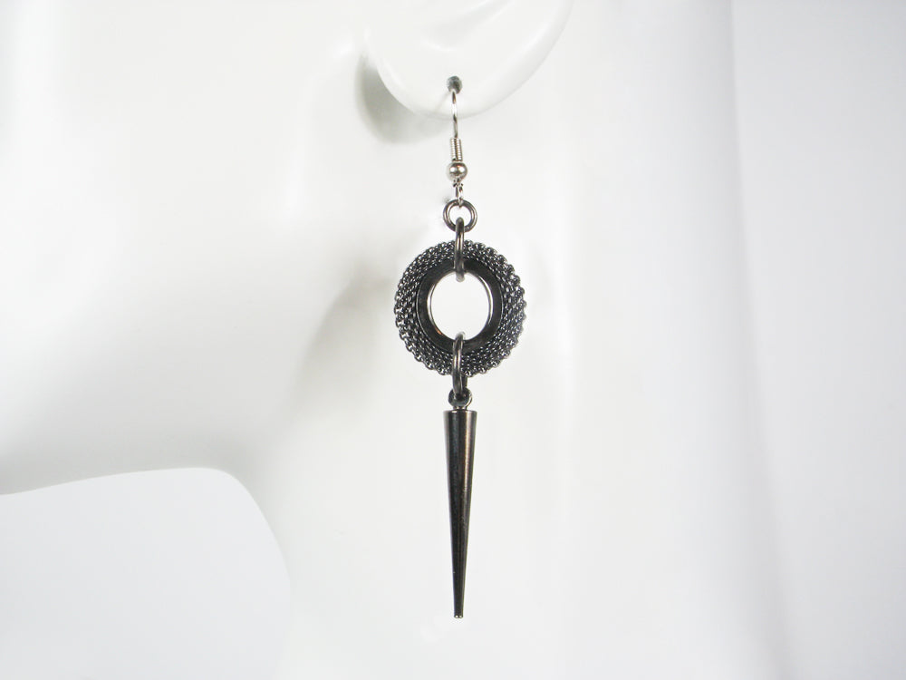 Oval Mesh and Cone  Earrings | Erica Zap Designs