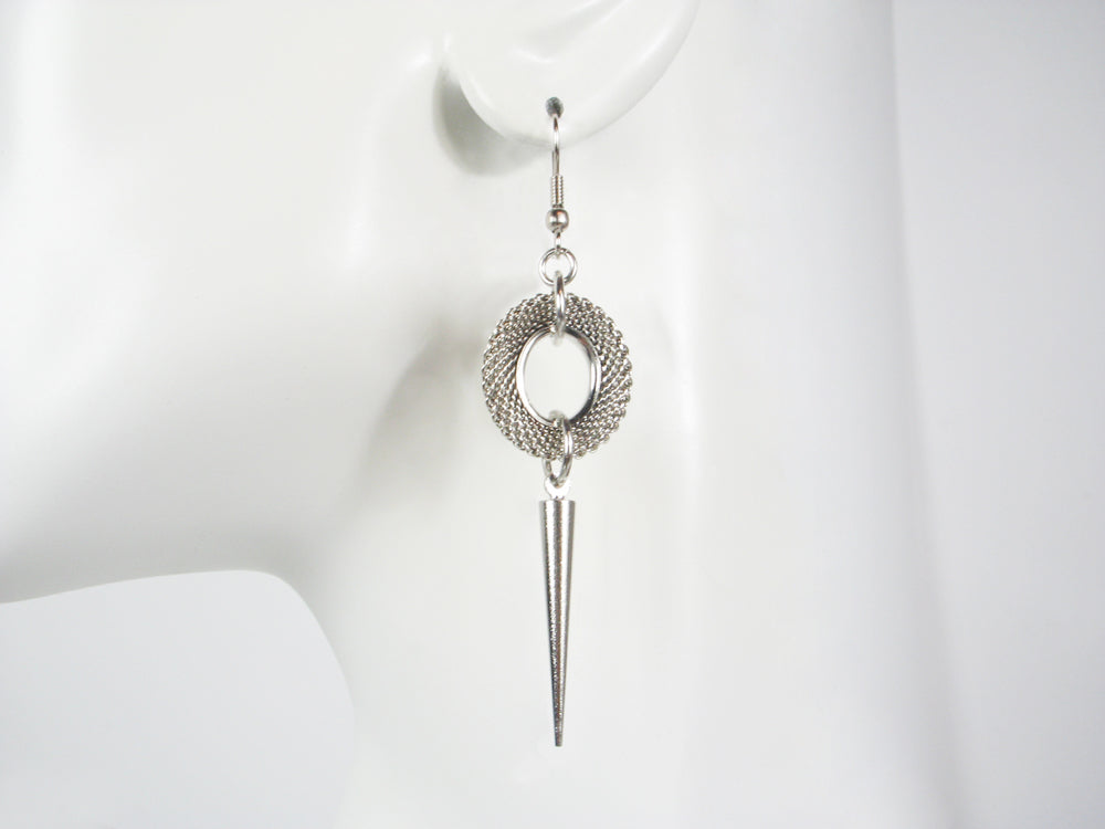 Oval Mesh and Cone  Earrings | Erica Zap Designs