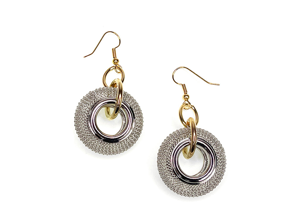 Large Open Mesh Bead Drop Earrings | Erica Zap Designs