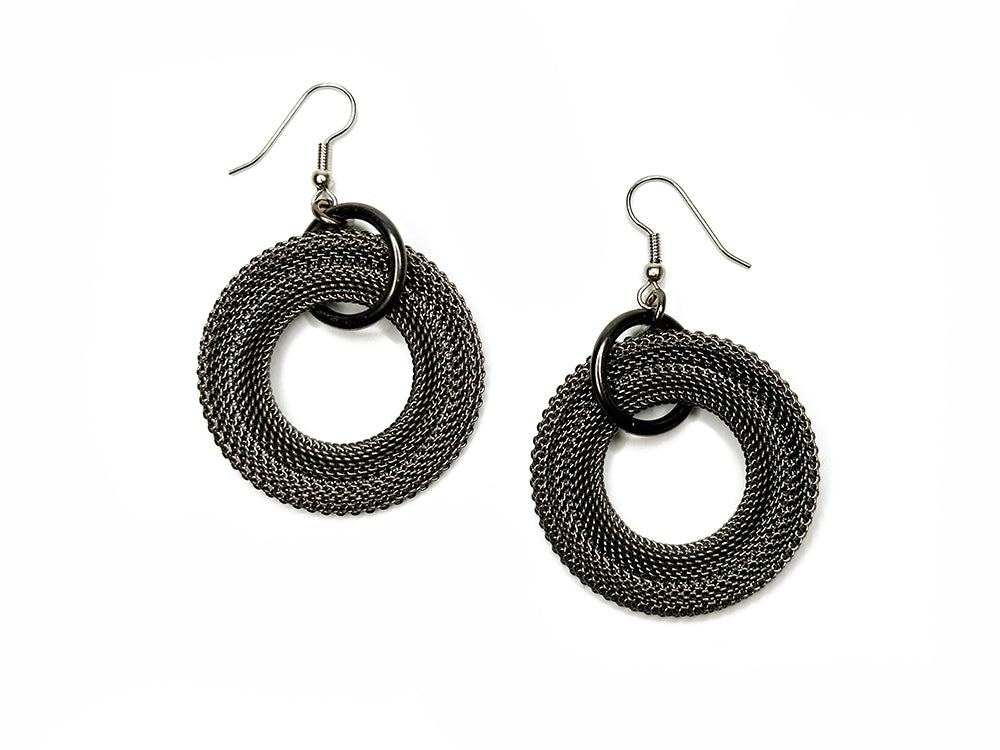 Large Mesh Circle  Earrings | Erica Zap Designs