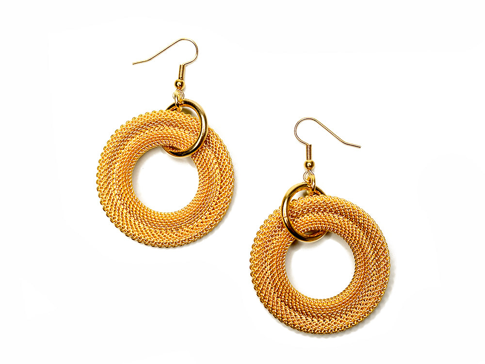 Large Mesh Circle  Earrings | Erica Zap Designs