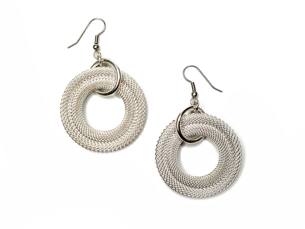 Large Mesh Circle  Earrings | Erica Zap Designs