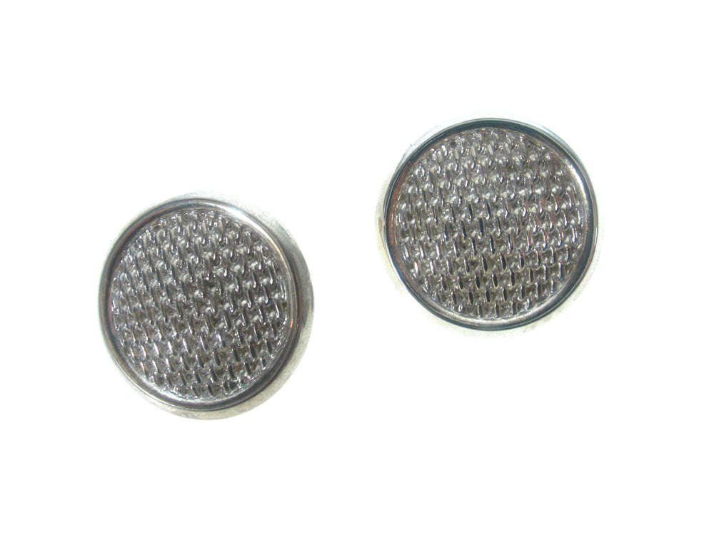 Mesh Textured Circle Earrings | Erica Zap Designs